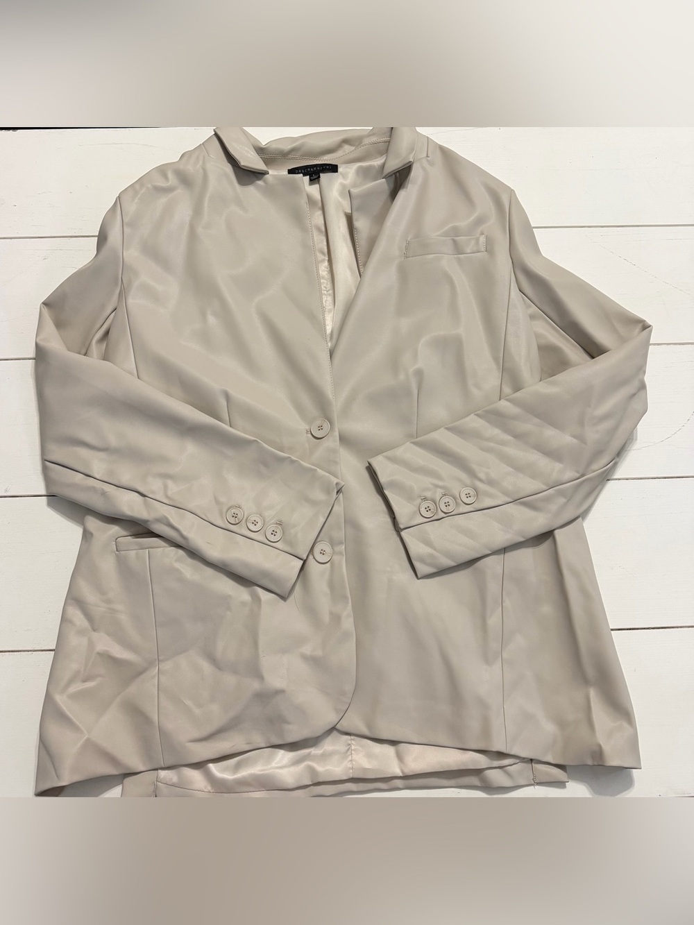 Dance & Marvel Faux Leather Blazer Jacket